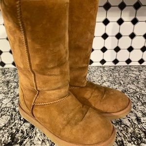 Women’s size 7 Tall UGG Boots, chestnut color.